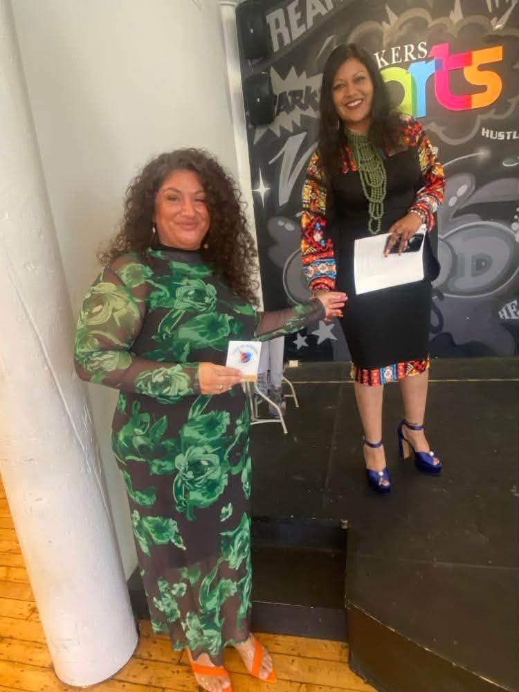 Two women posing at the Eko ni Agbara fundraiser