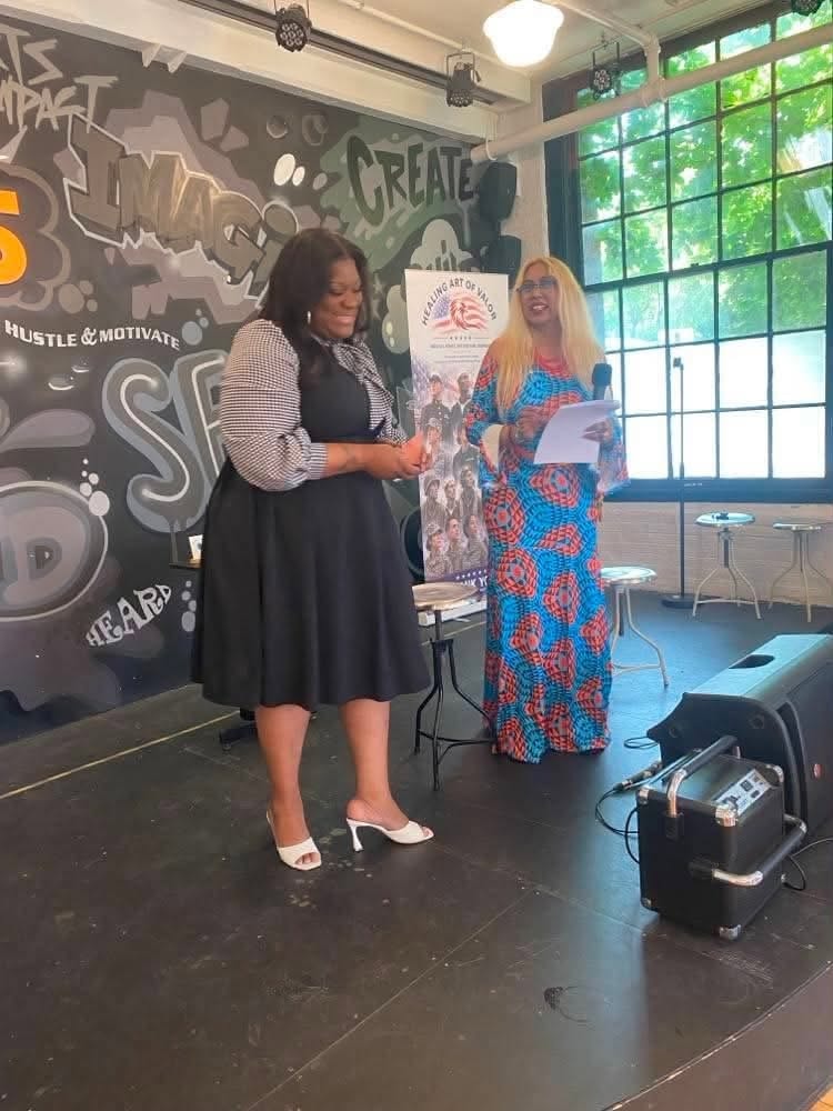 Presenters on stage at Eko ni Agbara fundraiser