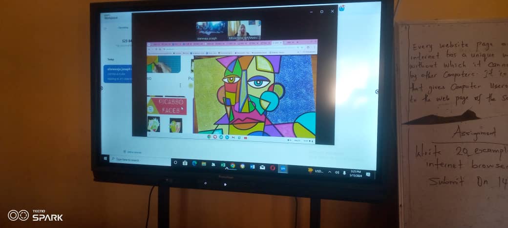Aquinas College for Boys — Picasso Faces artwork displayed on classroom screen
